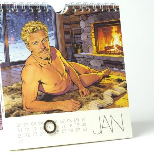 Monatsseite Januar des Pin-up Graphic-Novel Tischkalenders „My Timeless Little Fantasy“