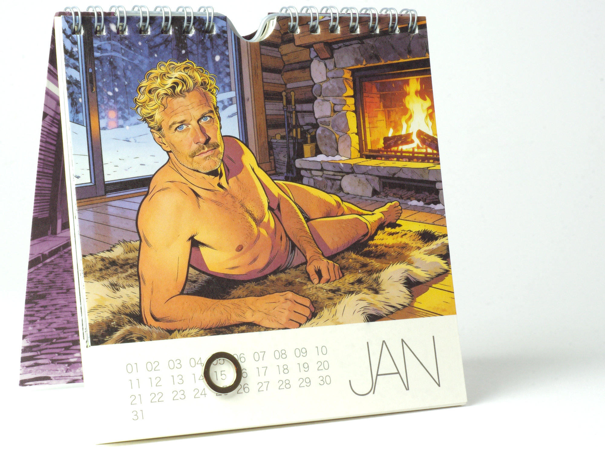 Monatsseite Januar des Pin-up Graphic-Novel Tischkalenders „My Timeless Little Fantasy“